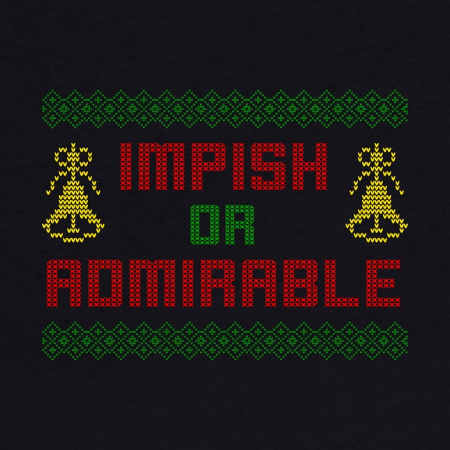 Impish or Admirable Belsnickel Christmas Ugly Sweater The Office by graphicbombdesigns